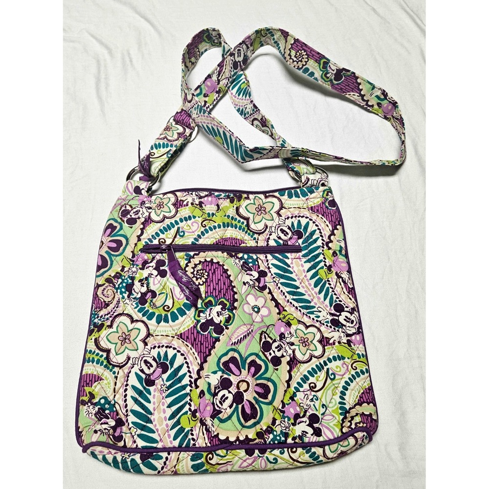 Vera Bradley Disney Parks Crossbody Bag Womens OS Purple Mickey Mouse Paisley